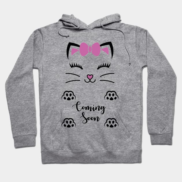 Coming Soon Kitty Face Hoodie by designgoodstore_2